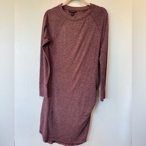 Banana Republic Heathered Burgundy Sweatshirt Dress Size Medium